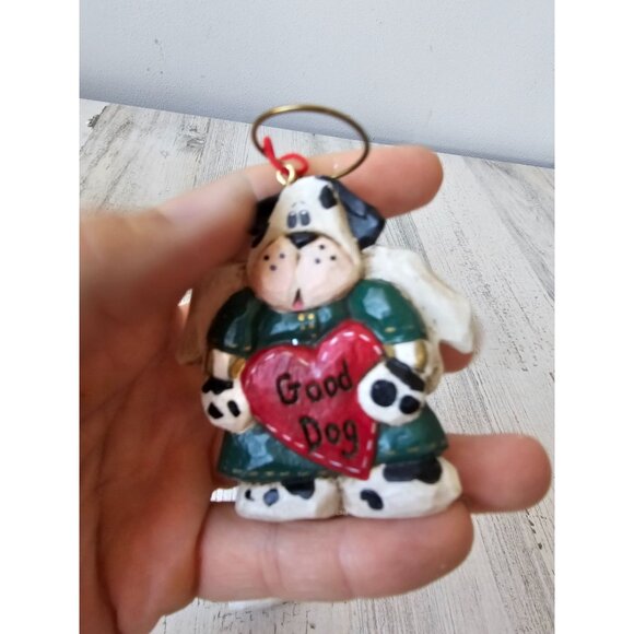 Vintage Eddie walker dog Angel ornament stocking bulldog good dog puppy Xmas tre - Picture 2 of 9